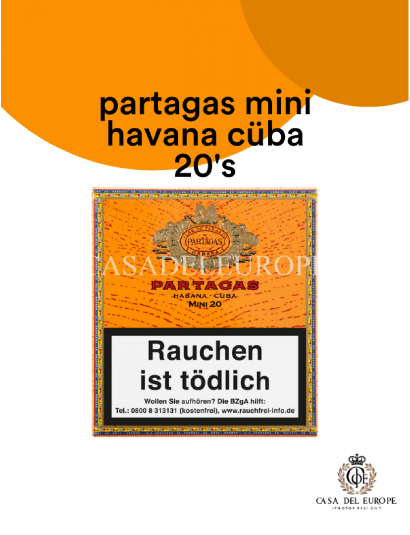 Partagas Mini 20’li – Orijinal Küba Mini Puro (Pack of 20)