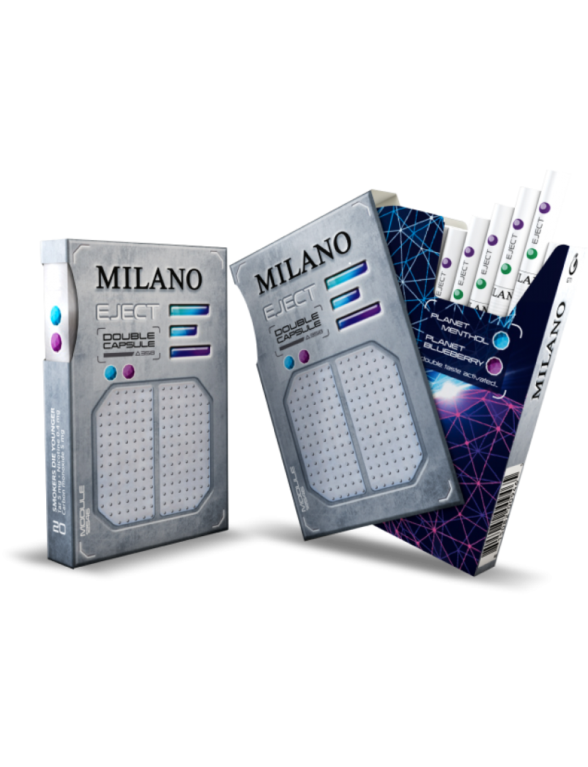 Milano Eject Double Click sigara-Mentol ve Böğürtlen