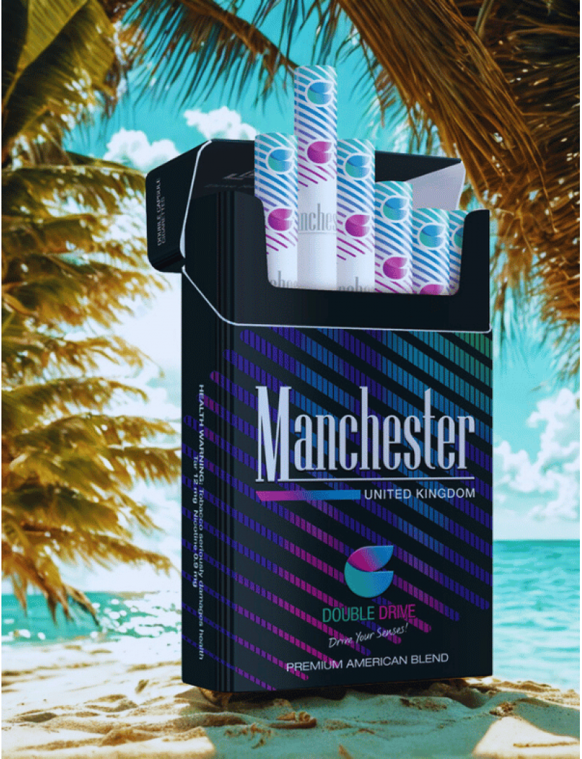 Manchester Double Drive - Mentol ve Böğürtlen Aromalı Sigara