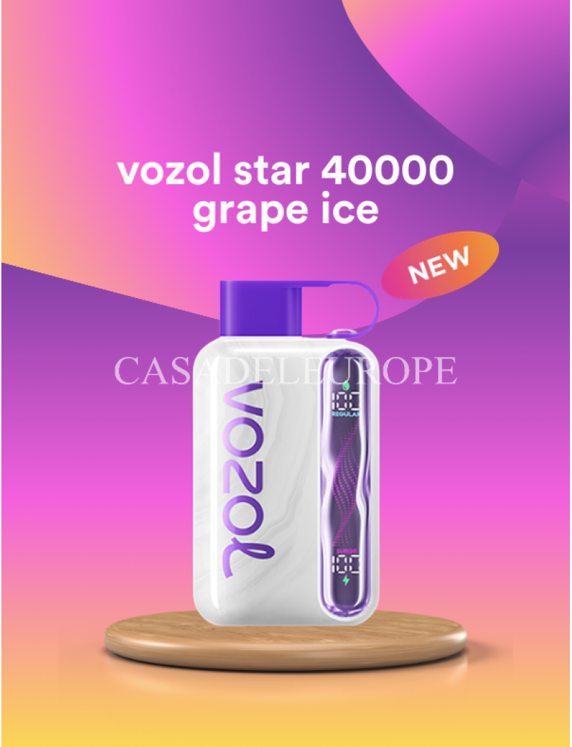 Vozol Star 40000 Grape Ice– Üzüm Buzlu 40.000 Puff Tek Kullanımlık Elektronik Sigara