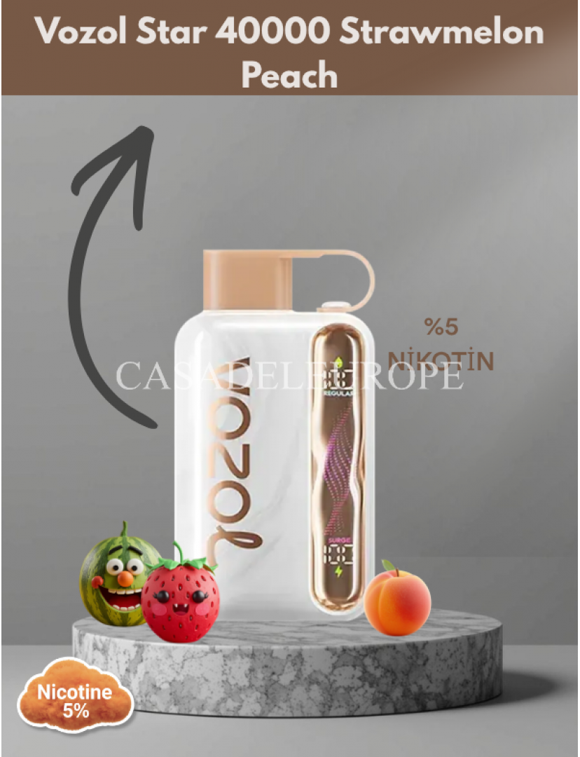 Vozol Star 40000 Strawmelon Peach