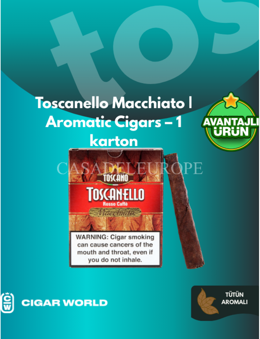 Toscanello macchiato 5'li-kahve aromalı-1 karton